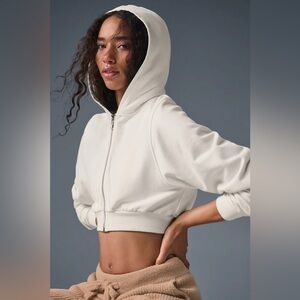 ALO Yoga Sweet Escape Zip Up Hoodie - Ivory